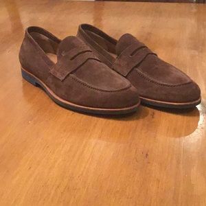 Brown suede loafers, New fratteli rosseti 390$!
